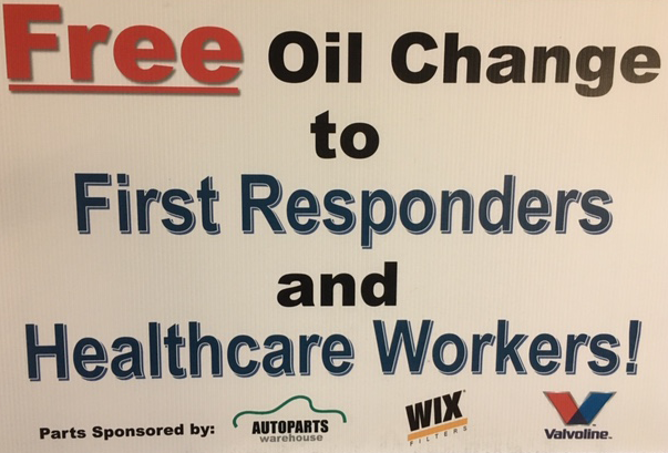 Free Oil Changes First Responders